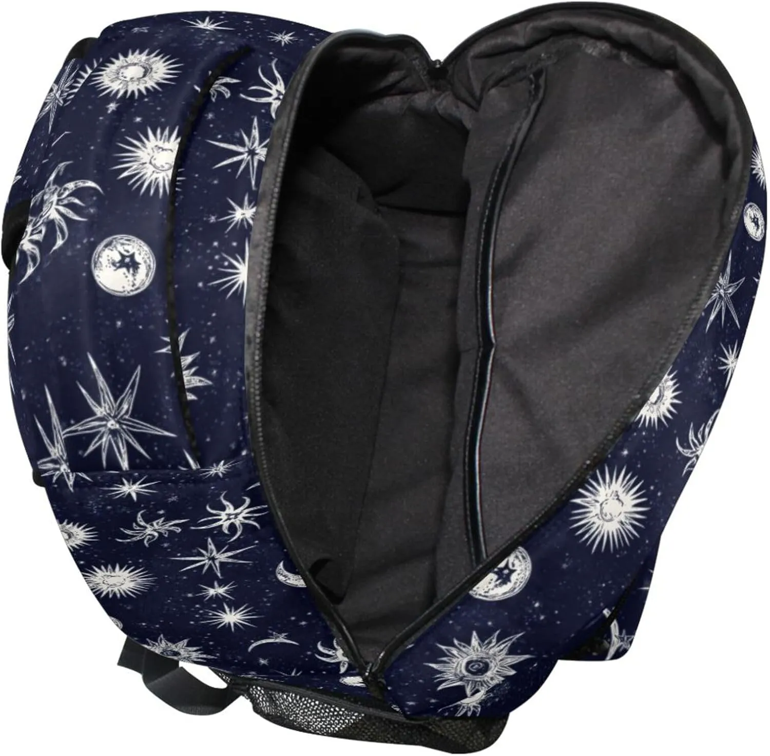 KLL Day Backpack for Men Women Fashion Stylish Travel Bags with Chest Strap for Travel Trip Starry Night Star Sun Moon