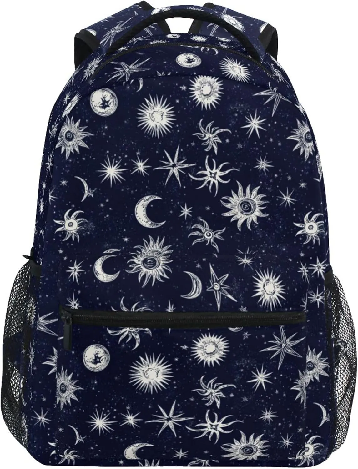 KLL Day Backpack for Men Women Fashion Stylish Travel Bags with Chest Strap for Travel Trip Starry Night Star Sun Moon