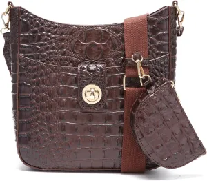 Ladies Tote Leather Bags for Women Crocodile Pattern HandBag Large Capacity Shoulder Purse