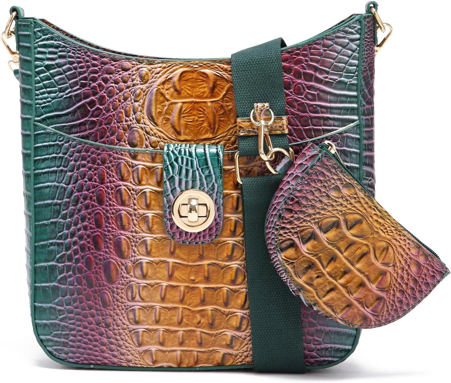 Ladies Tote Leather Bags for Women Crocodile Pattern HandBag Large Capacity Shoulder Purse
