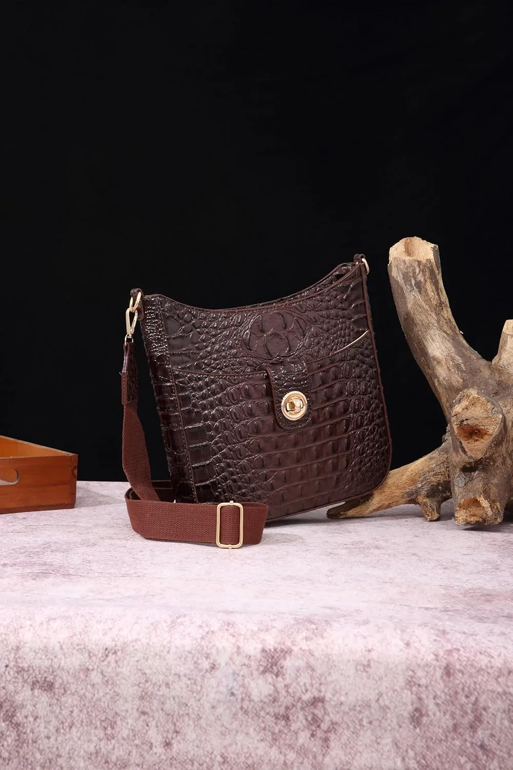 Ladies Tote Leather Bags for Women Crocodile Pattern HandBag Large Capacity Shoulder Purse