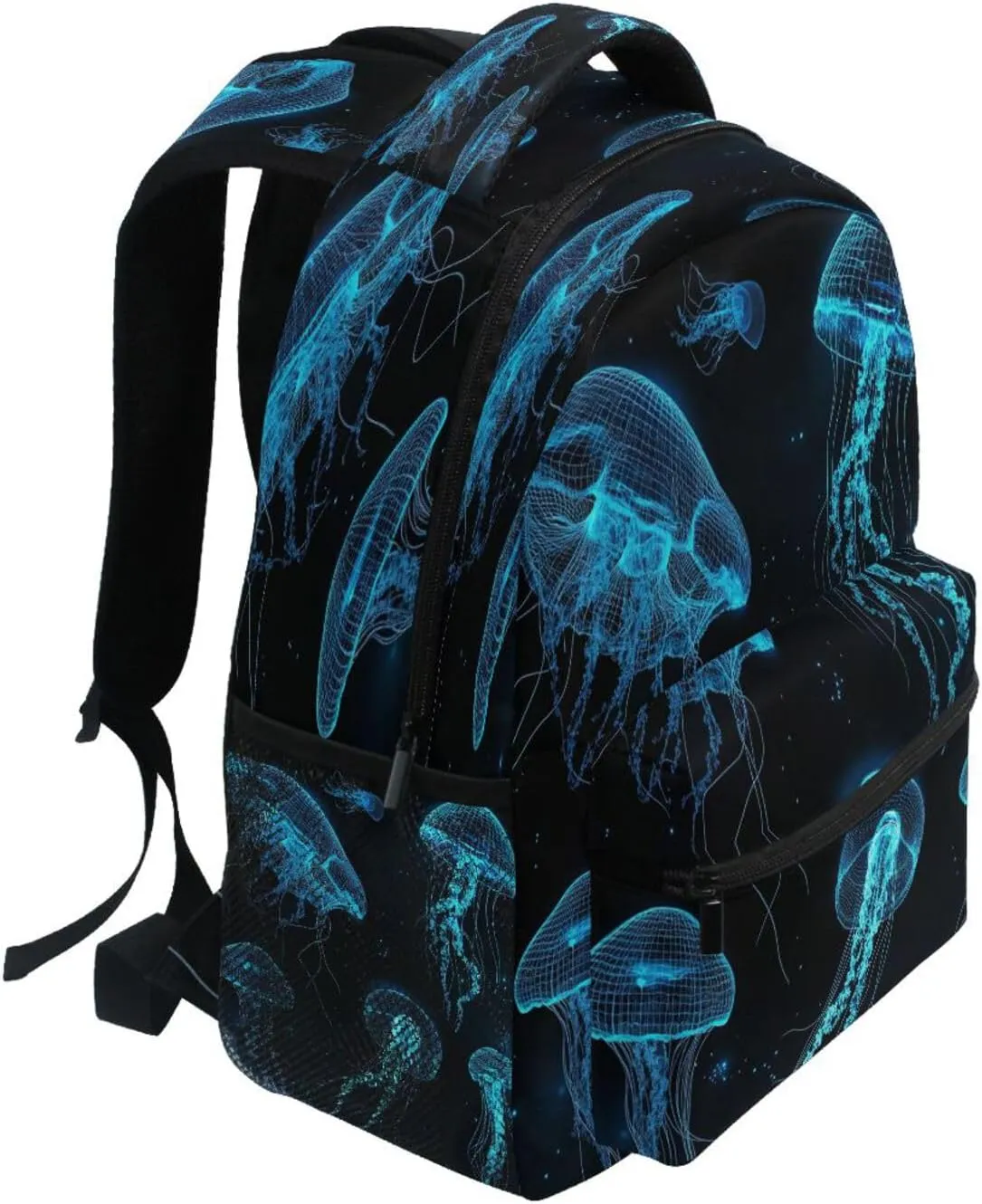 Laptop Backpack for Men and Women Fashion Carry On Backpacks with Chest Strap for Business Work College Travel Trip Jelly Fish
