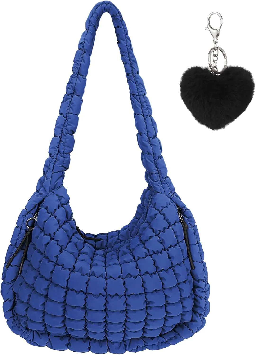 Large Quilted Tote Bag Crossbody Puffer Tote Bags for Women Quilted Hobo Bags Carryall Shoulder Bubble Bag