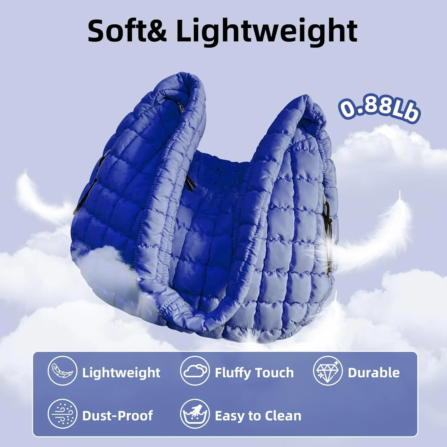 Large Quilted Tote Bag Crossbody Puffer Tote Bags for Women Quilted Hobo Bags Carryall Shoulder Bubble Bag