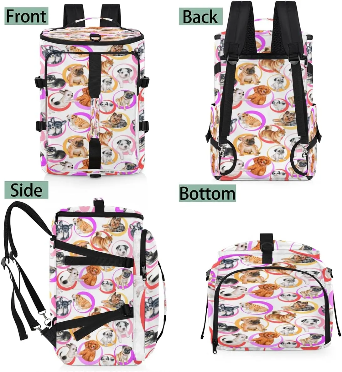 Large Sports Gym Bag With Shoe & Laptop Compartment 47L Waterproof Travel Duffel Bags for Men Women Animal Dog Pattern Luggage Backpack Duffle Bag
