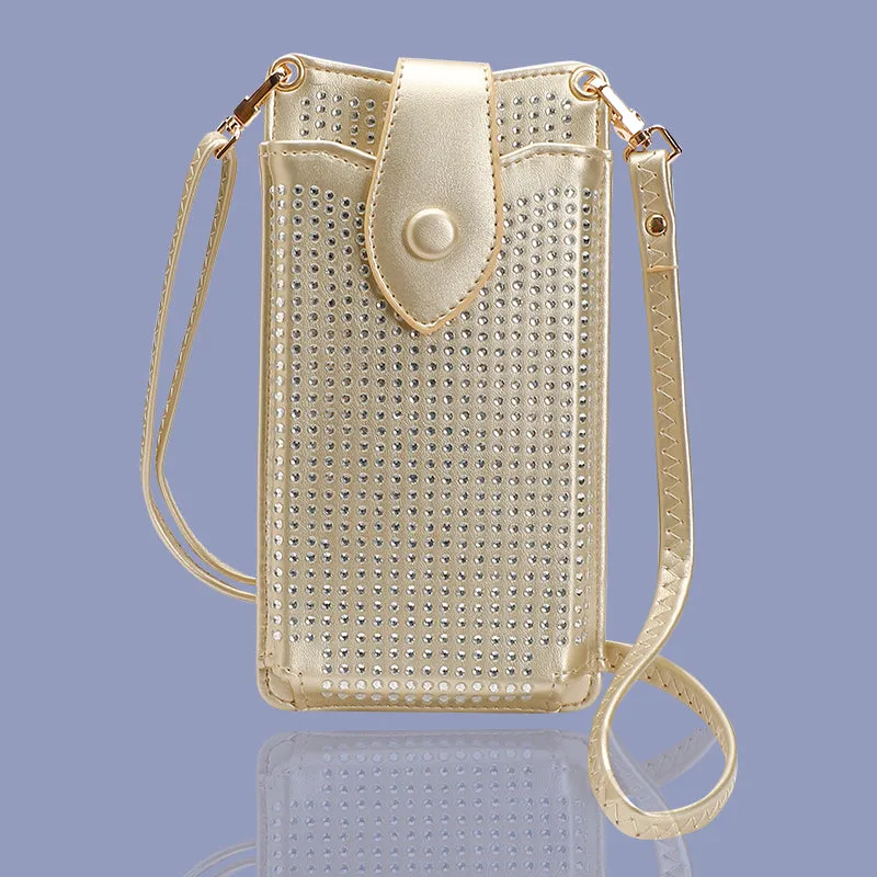 Lavish - EB1126 Gold Cross Body Phone Pouch