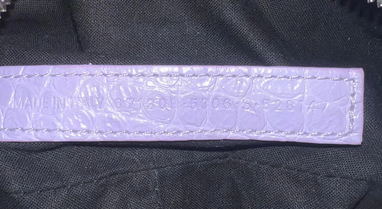 LE CAGOLE XS CROCODILE EMBOSSED