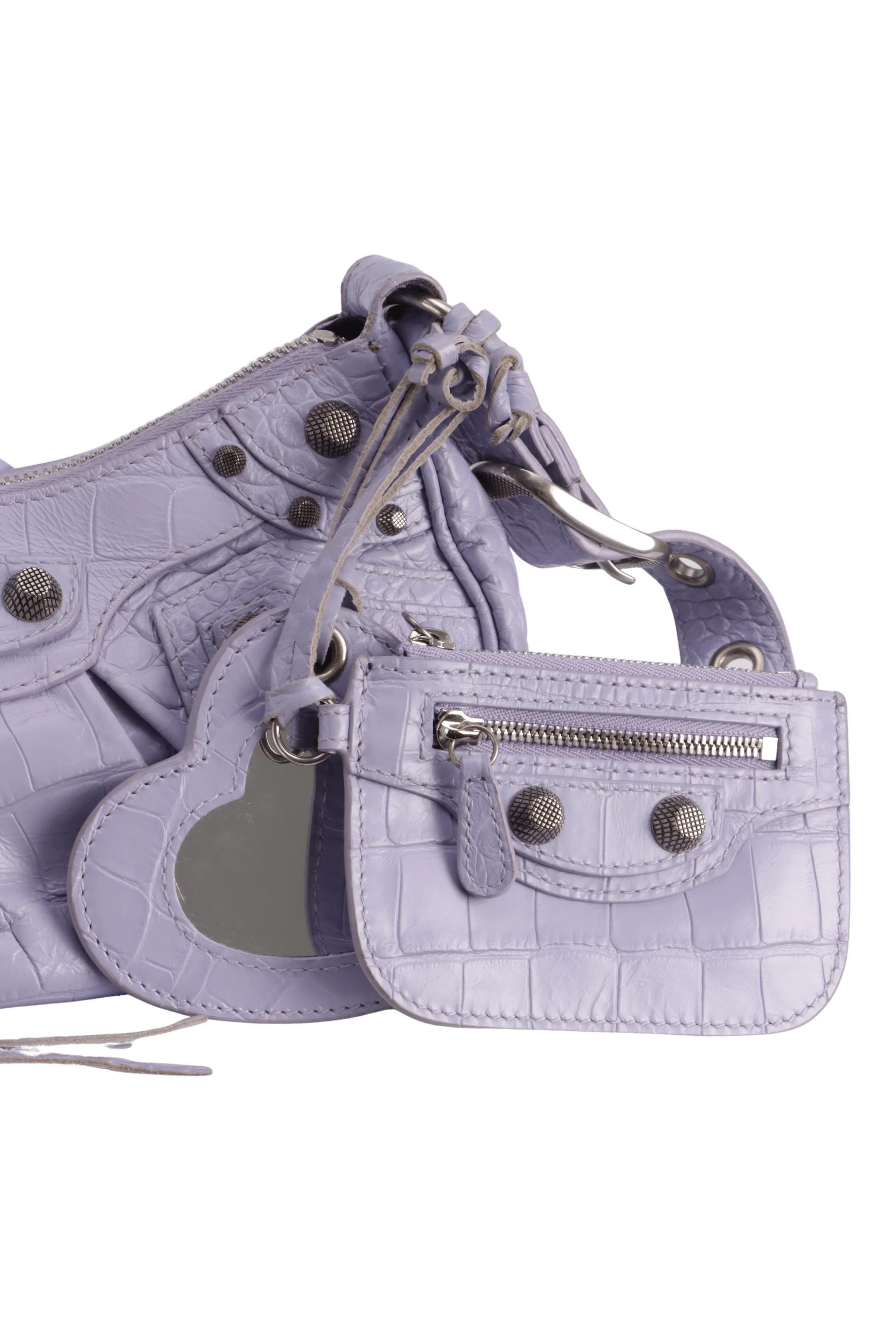 LE CAGOLE XS CROCODILE EMBOSSED