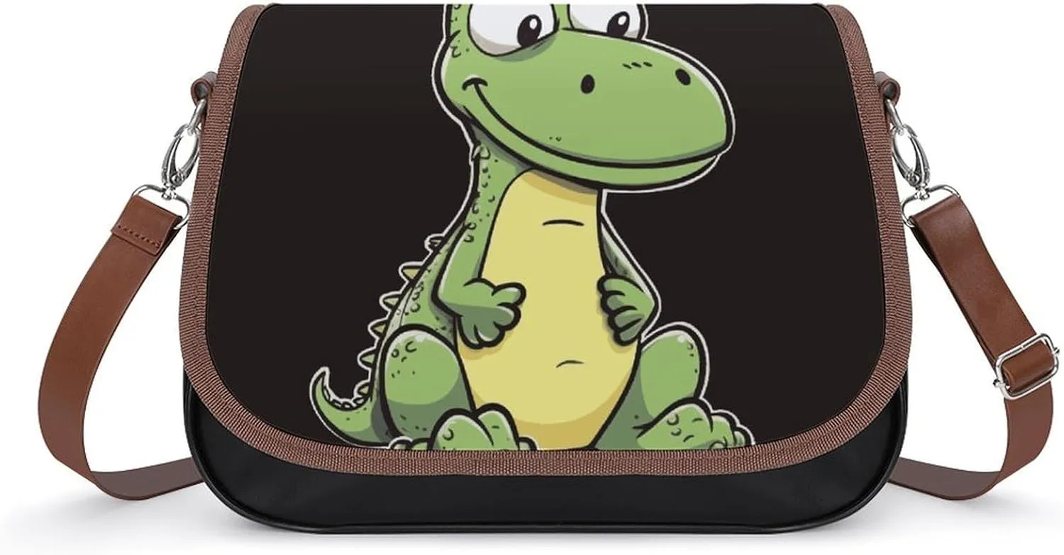 Leather Shoulder Bag for Women Quiet Cartoon Crocodile Crossbody Bags Small Shoulder Handbags Weekender Bag Shopper Handbag Travel Purse