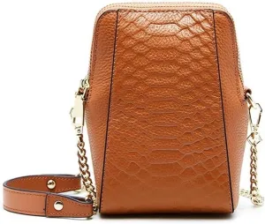 Leather Shoulder Purse Crocodile Pattern Tote Handbag Satchel Crossbody for Women Small Cell Phone Wallet