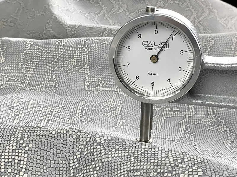 Light Grey Snake Print Leather