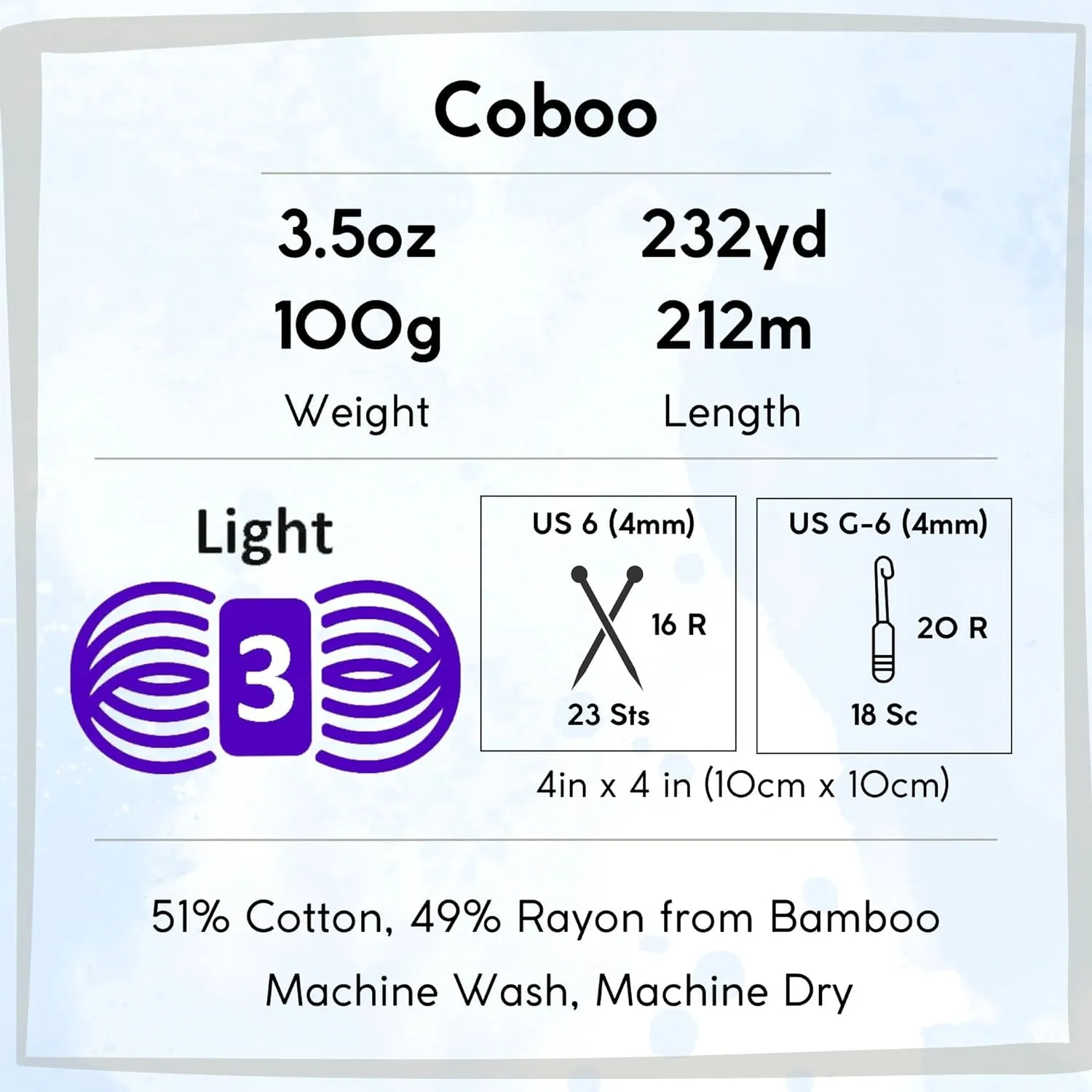 Lion Brand Coboo Taupe 835-125 (3-Skeins - Same Dye Lot) DK Light Worsted #3 Cotton, Bamboo Yarn for Crocheting and Knitting with Project Bag