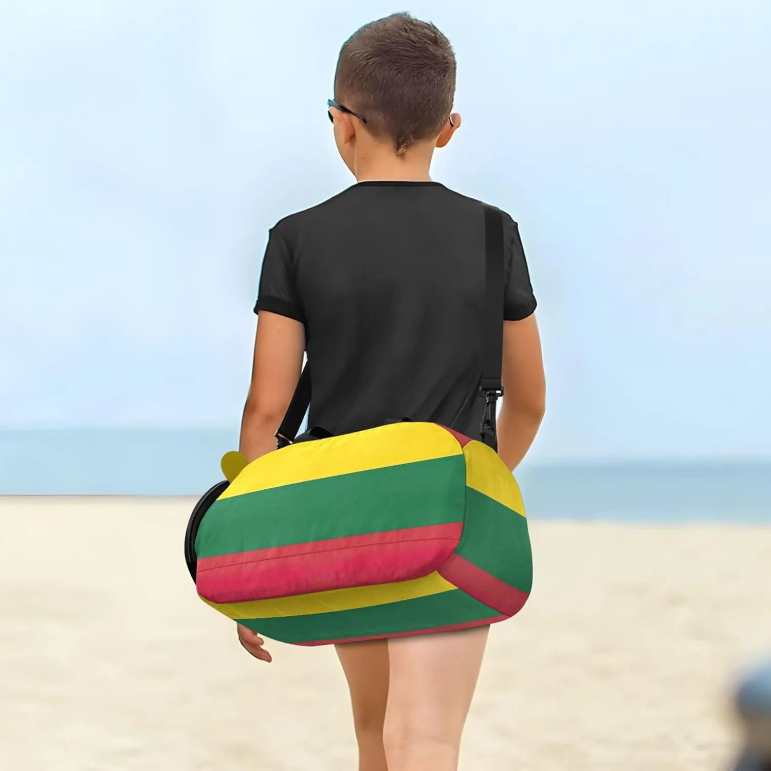Lithuania Flag Carry on Duffel Bag Boys Toddler Weekender Bags Girls Duffle Bags for Travel Kids Gym Duffle