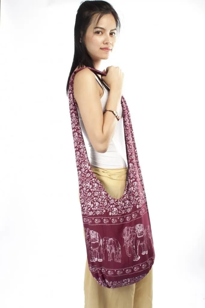 LOFBAZ Crossbody Hobo Bag For Women Elephant Hippie Boho Sling Shoulder Bags
