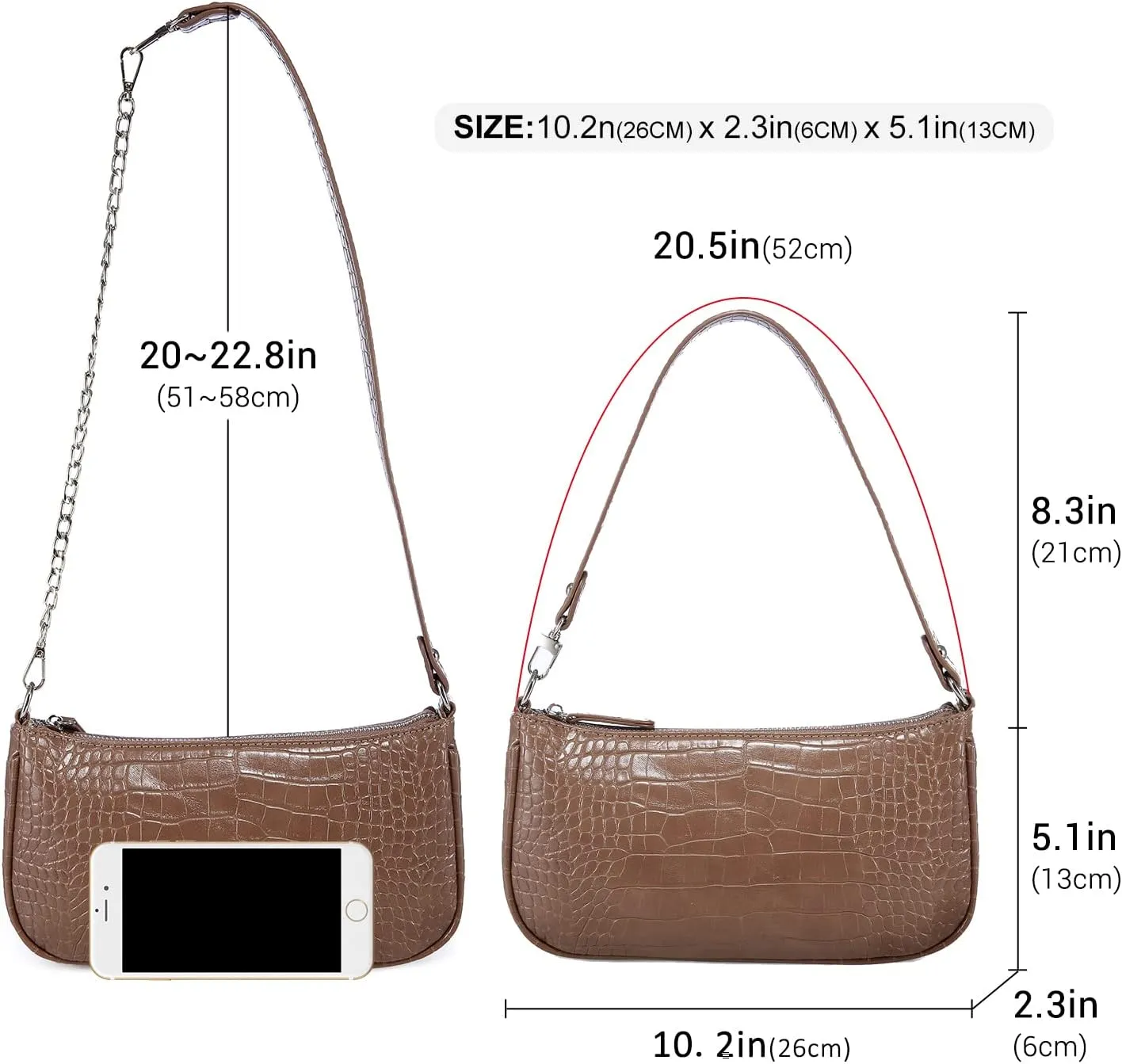 Loiral Small Purse for Women, Retro Classic Tote HandBag Shoulder Bags Clutch Purse