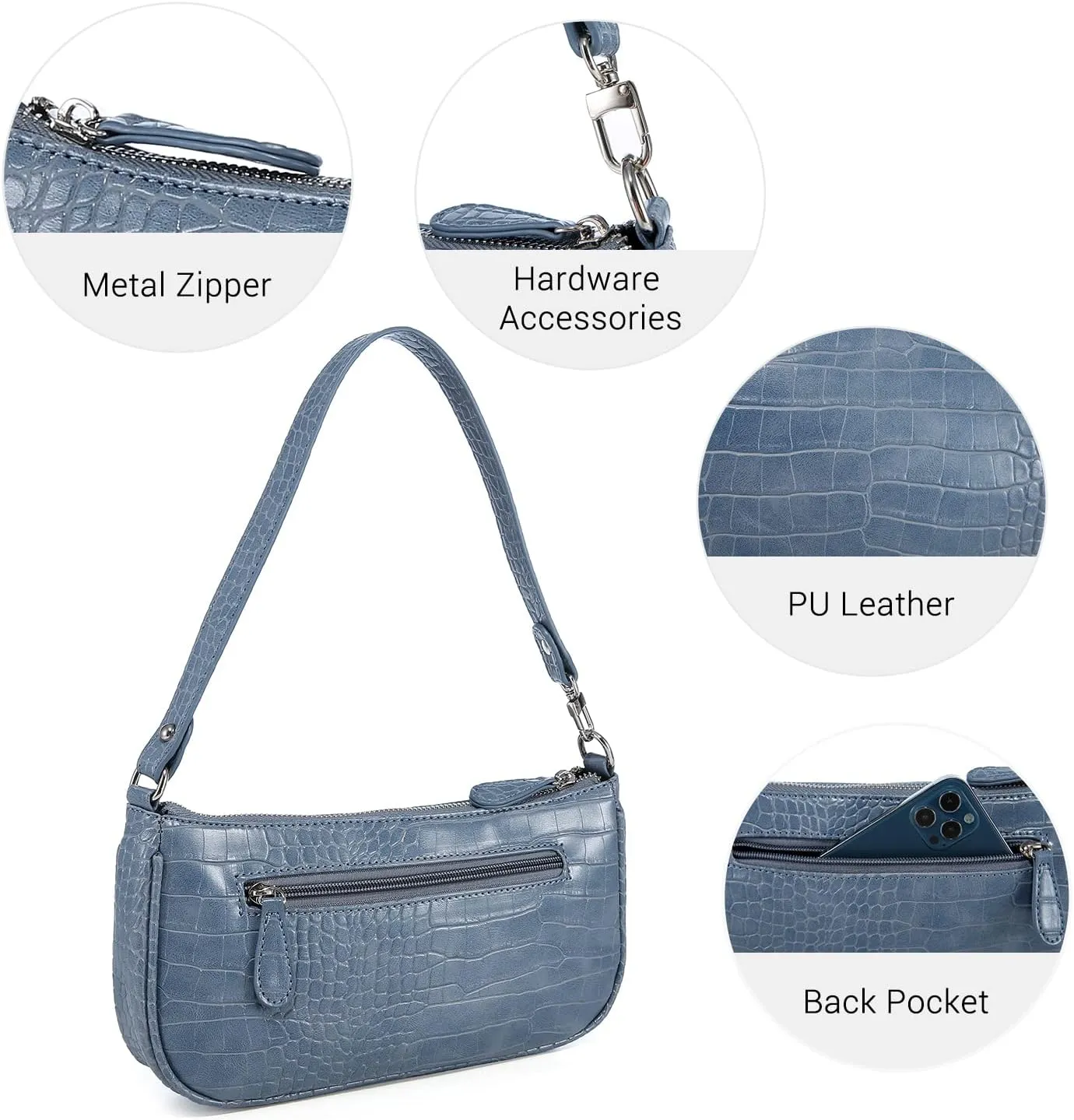 Loiral Small Purse for Women, Retro Classic Tote HandBag Shoulder Bags Clutch Purse