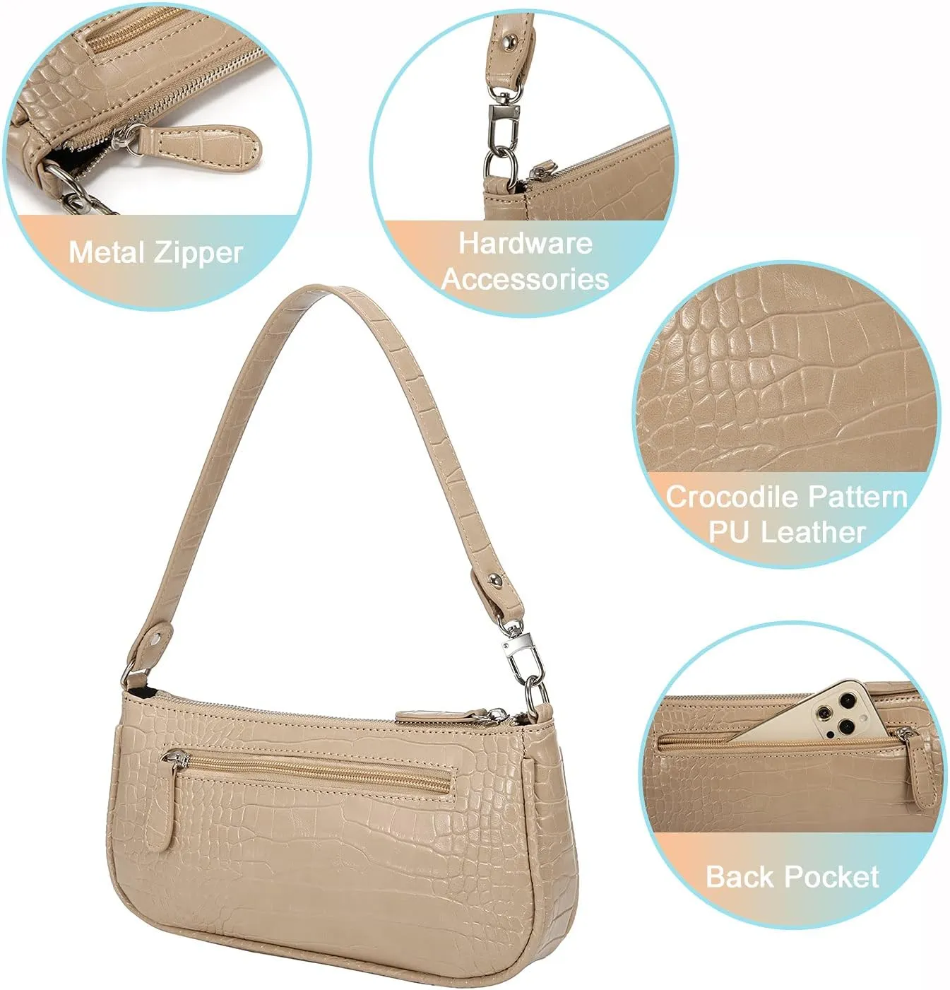 Loiral Small Purse for Women, Retro Classic Tote HandBag Shoulder Bags Clutch Purse