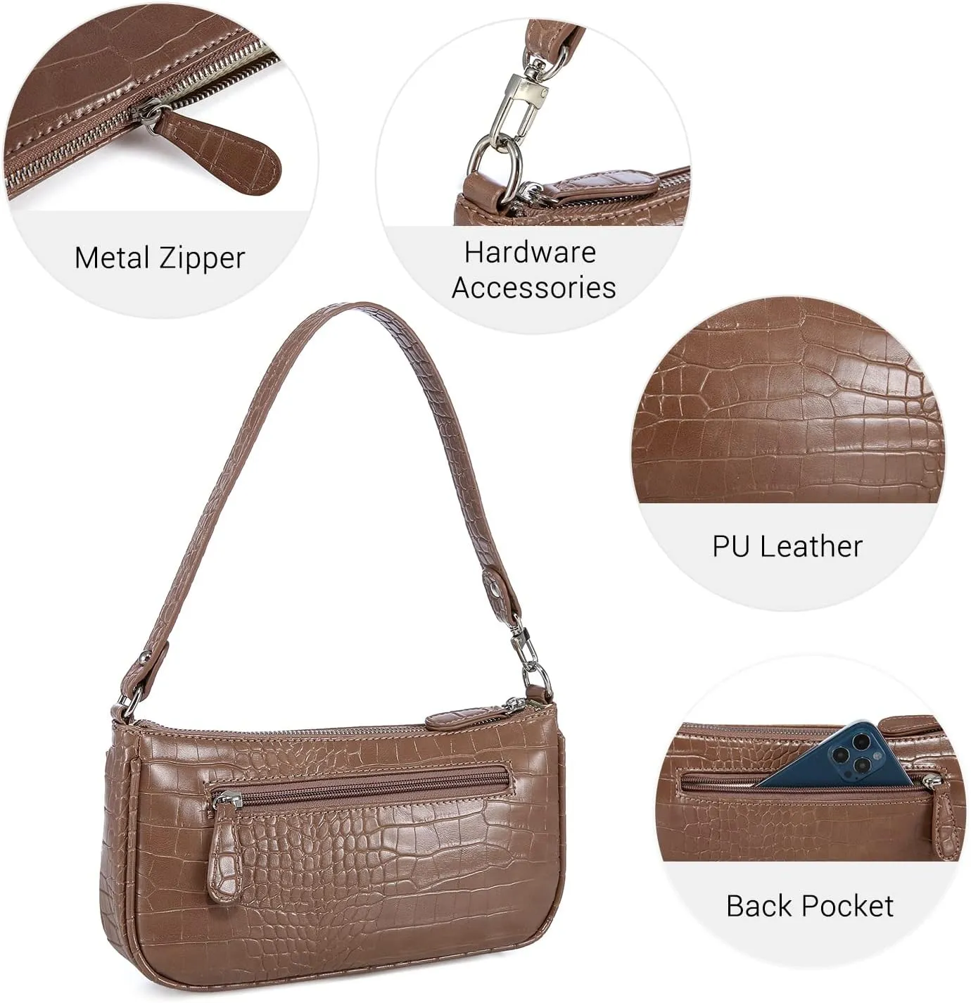 Loiral Small Purse for Women, Retro Classic Tote HandBag Shoulder Bags Clutch Purse