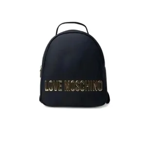Love Moschino Women's Black Print Rucksack 100% Polyurethane