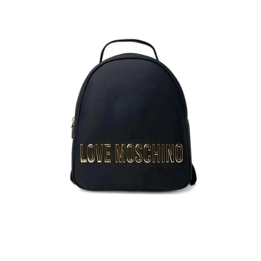 Love Moschino Women's Black Print Rucksack 100% Polyurethane