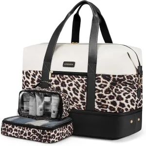 LOVEVOOK Weekender Bag, Large Travel Duffel Bag for Women with 2 Packing Cubes, Carry on Overnight Bag with Shoe Compartment, Mom Hospital Bags for Labor and Delivery