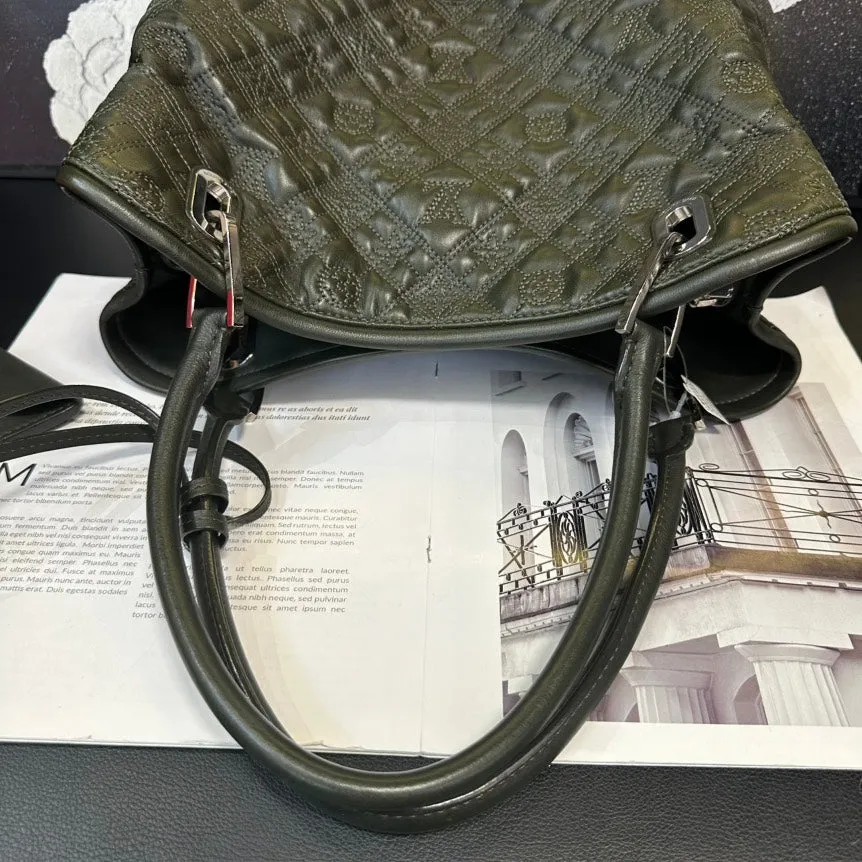 Lv Dark Green Cowhide Moonlight Goddess Series Tote Shoulder Bag