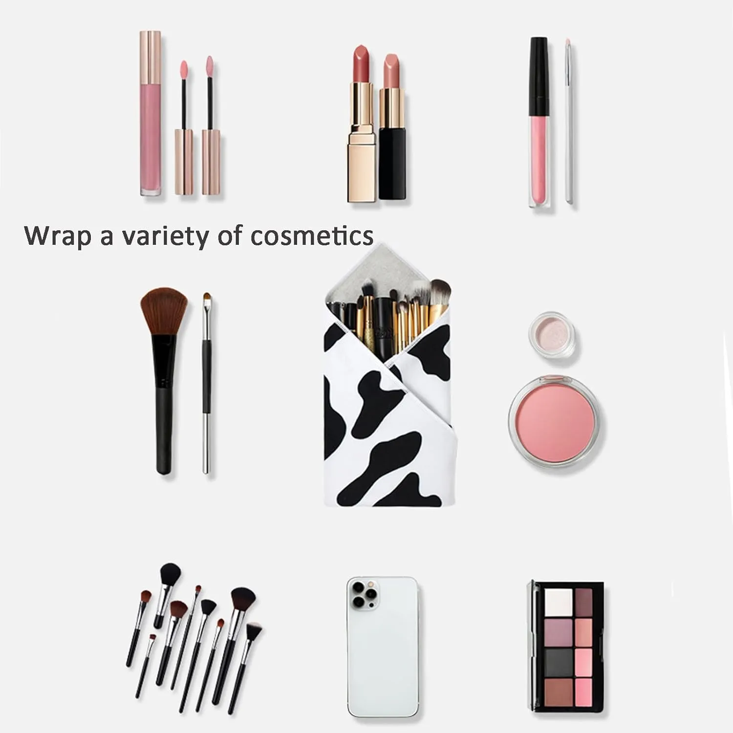 Magic Pocket Lazy Makeup Bag, Self-Adhesive Magic Cloth Makeup Bag, Portable Cosmetic Wrapping Cloth Organizer, Open Lay Flat Organizer, Camera Lens Protective Wrap (Camera)