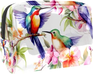 Makeup Bags for Women,Toiletry Bag for Men,Flowers and Birds Flower Bush,Travel Cosmetic Bag