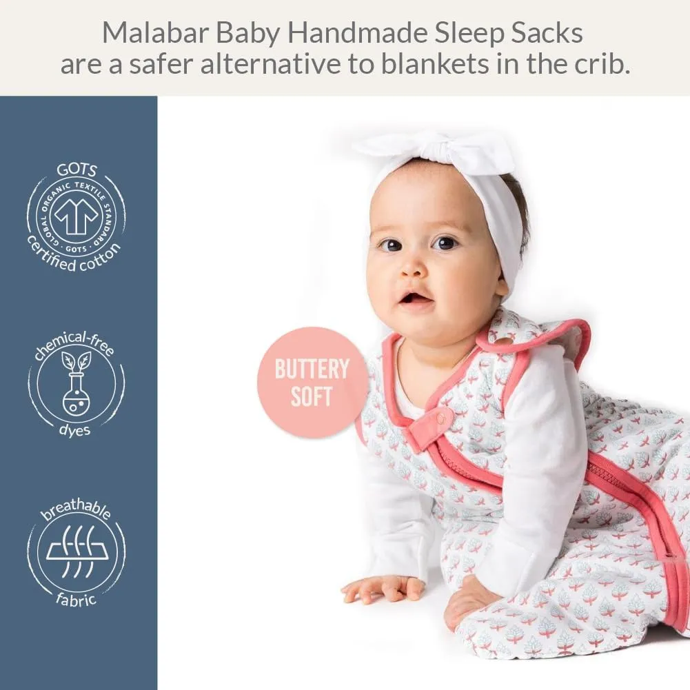 Malabar Baby Baby Sleeping Sack, TOG 2.2 Cotton Wearable Blankets Baby Sleeping Bags for Newborn Infant Toddler Shower Gift