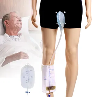 Male Urine System Holder Bag - 500ml Men's Urinal Pee Bag Incontinence Pants, Wearable Spill Proof Collector Urinary Drainage for Bedridden Elderly (M)