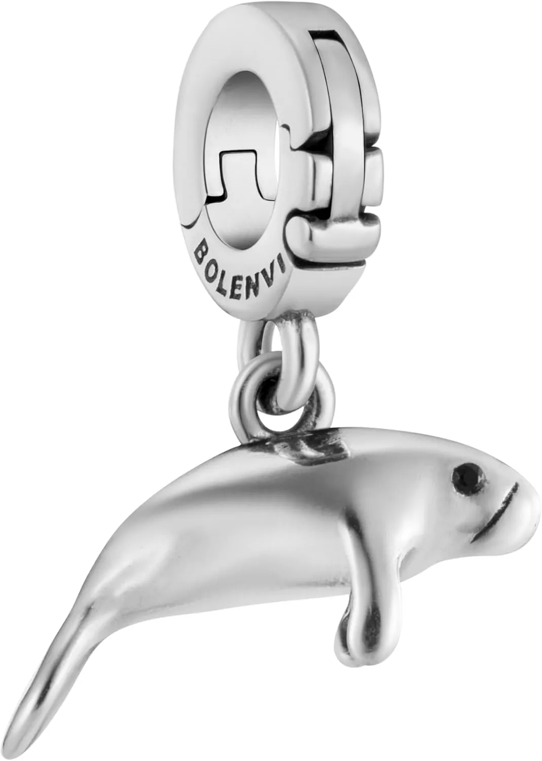 Manatee Multi Open Clasp Clip On Pendant 925 Sterling Silver Charm For Pandora & Other Charm Bracelets/Necklaces & More DIY