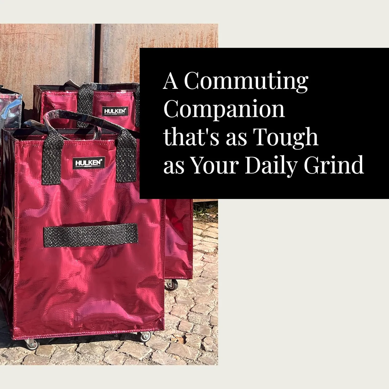 (Medium, Cosmic Red) Reusable Grocery Bag On Wheels, Shopping Trolley, Rolling Tote, Zipper Closure, Lightweight, Carries Up to 66 lb, Folds Flat, Unbreakable Handles