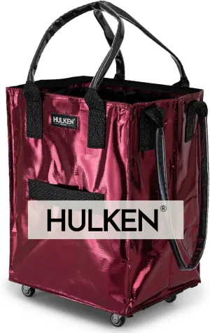 (Medium, Cosmic Red) Reusable Grocery Bag On Wheels, Shopping Trolley, Rolling Tote, Zipper Closure, Lightweight, Carries Up to 66 lb, Folds Flat, Unbreakable Handles
