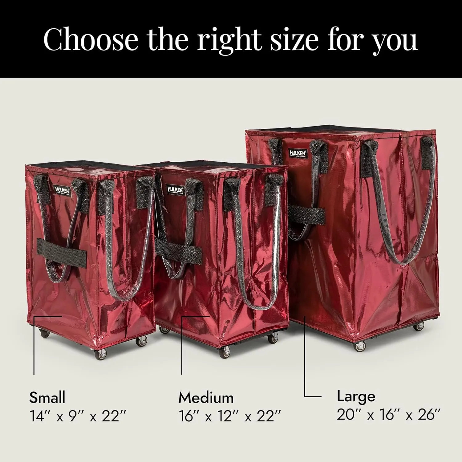 (Medium, Cosmic Red) Reusable Grocery Bag On Wheels, Shopping Trolley, Rolling Tote, Zipper Closure, Lightweight, Carries Up to 66 lb, Folds Flat, Unbreakable Handles