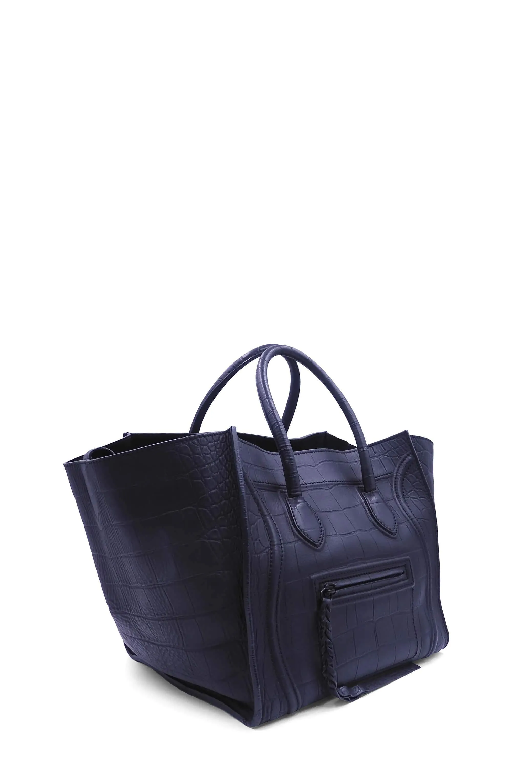 Medium Phantom Black Crocodile Embossed Black