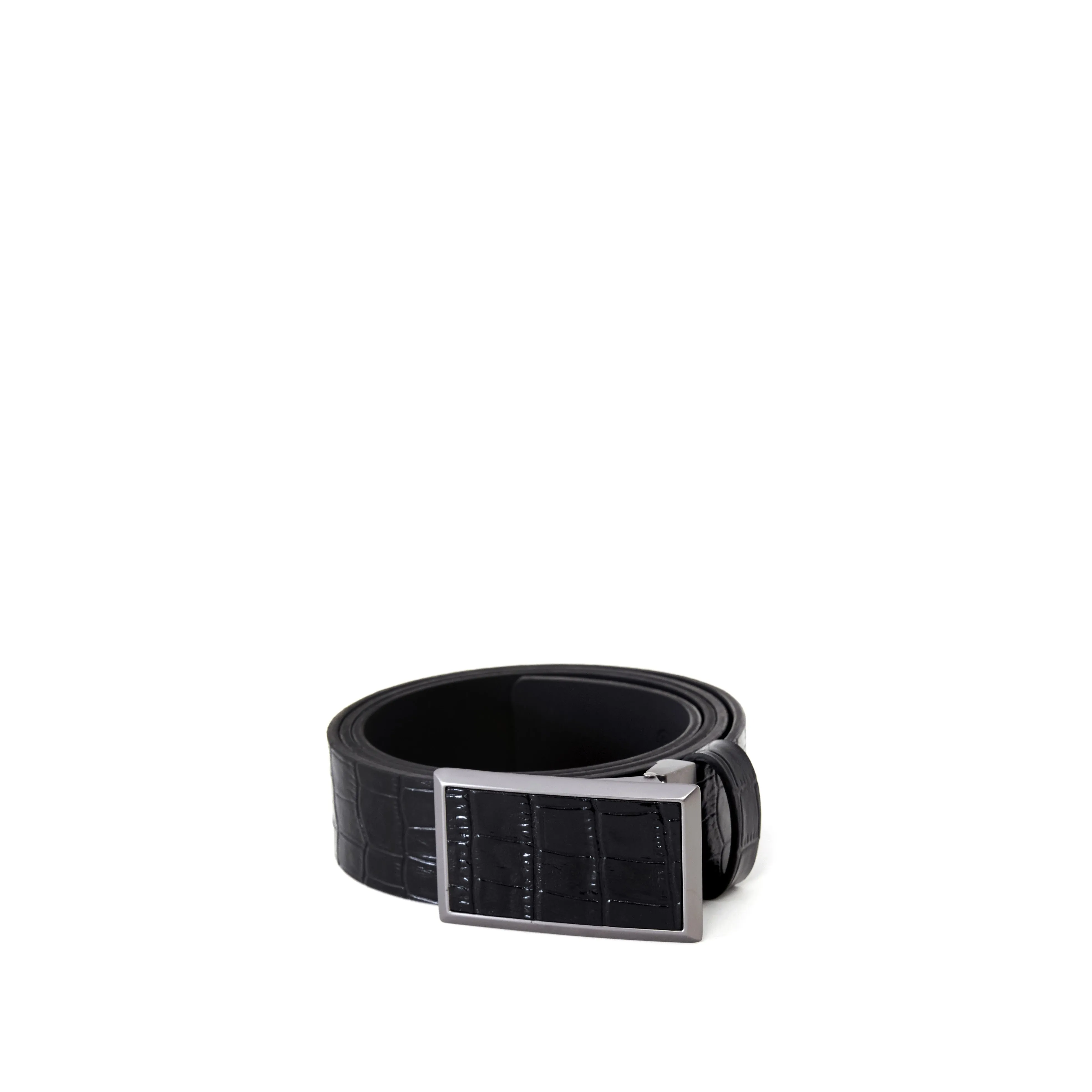 Men's Crocodile Embossed Calf Leather Handmade Belt M111