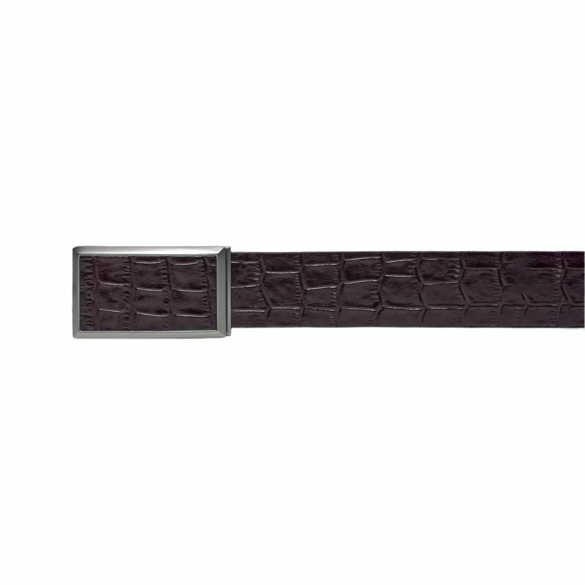 Men's Crocodile Embossed Calf Leather Handmade Belt M111