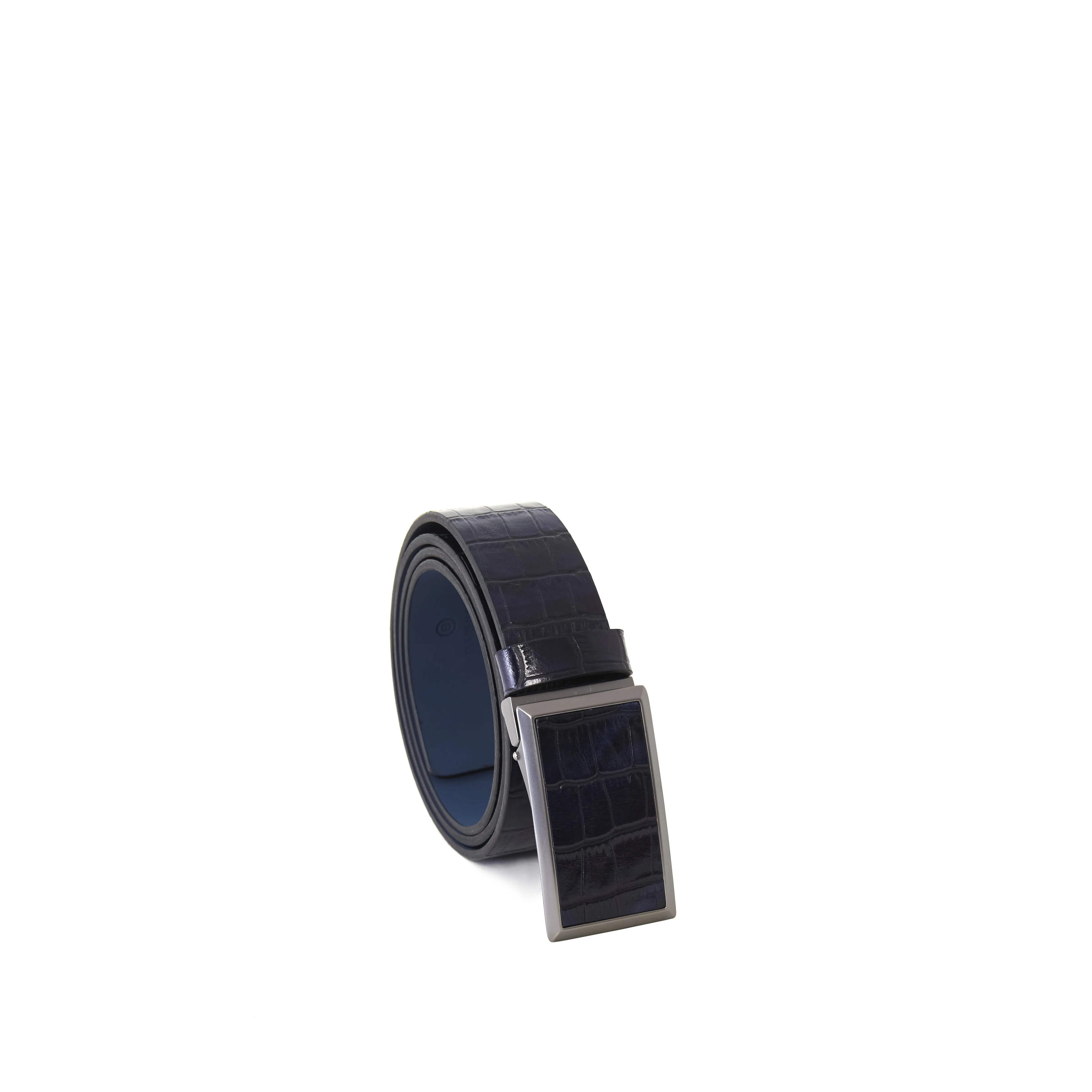Men's Crocodile Embossed Calf Leather Handmade Belt M111