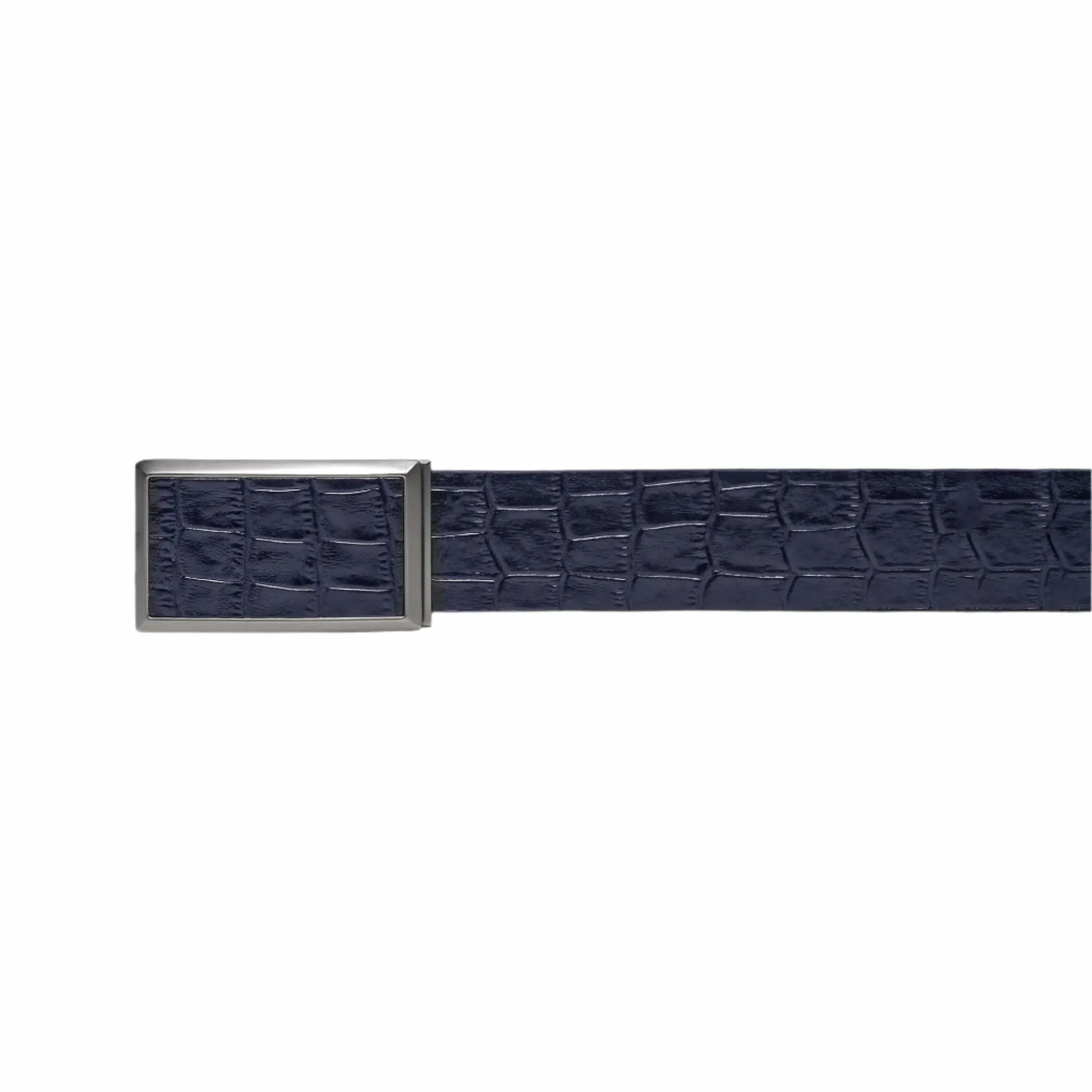 Men's Crocodile Embossed Calf Leather Handmade Belt M111