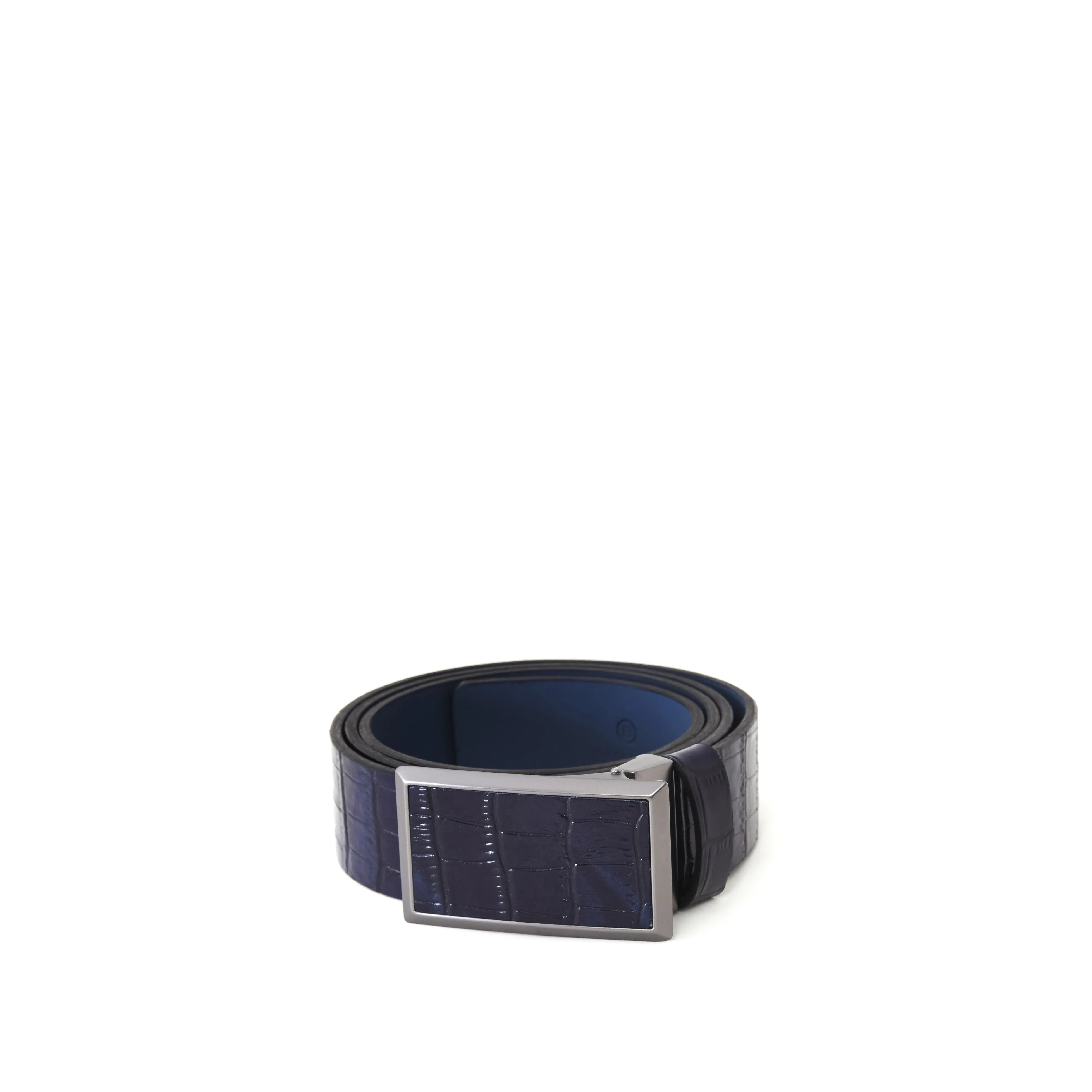 Men's Crocodile Embossed Calf Leather Handmade Belt M111