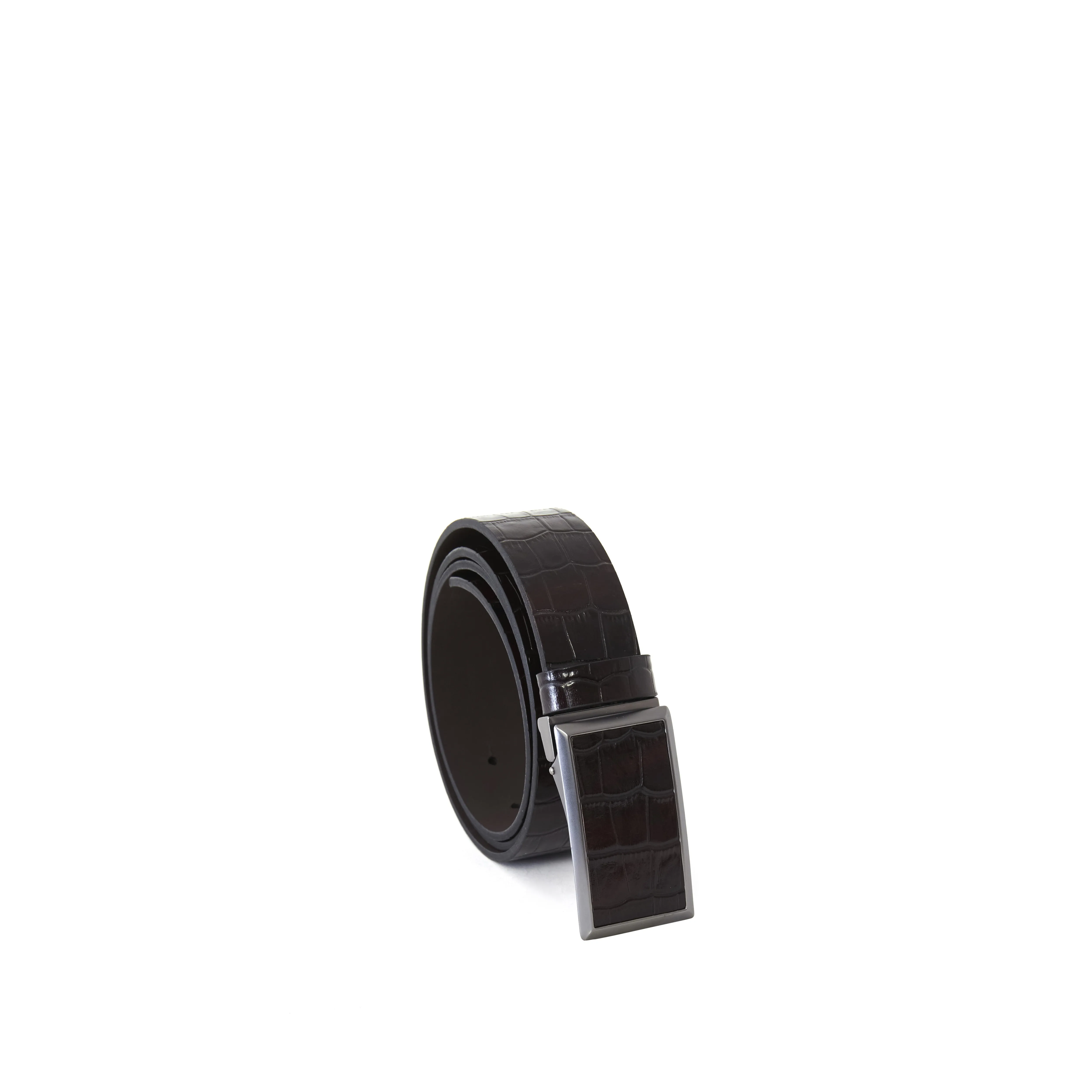 Men's Crocodile Embossed Calf Leather Handmade Belt M111