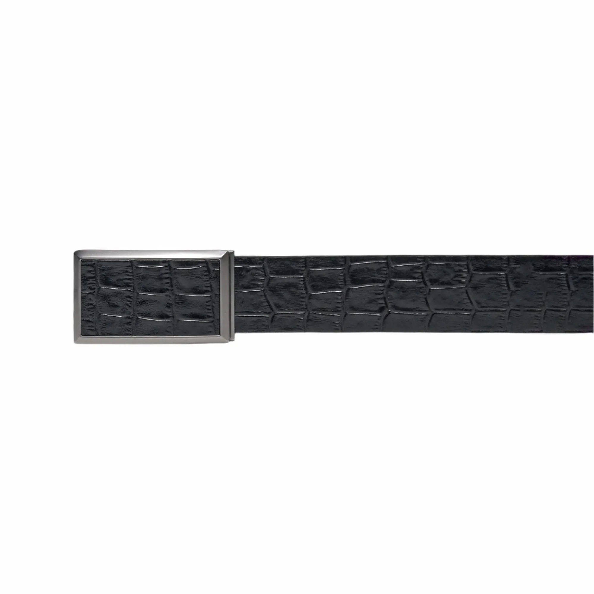 Men's Crocodile Embossed Calf Leather Handmade Belt M111