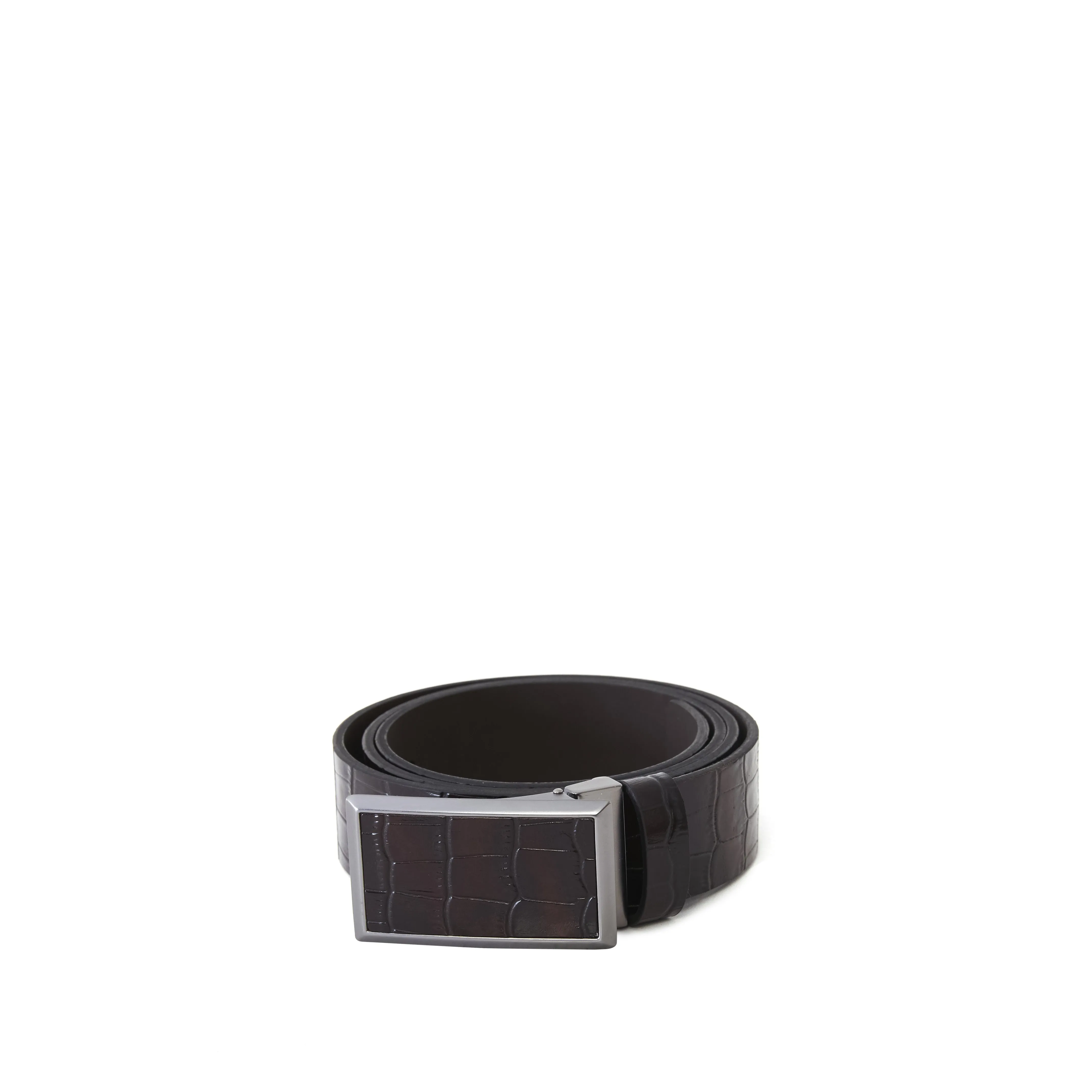 Men's Crocodile Embossed Calf Leather Handmade Belt M111