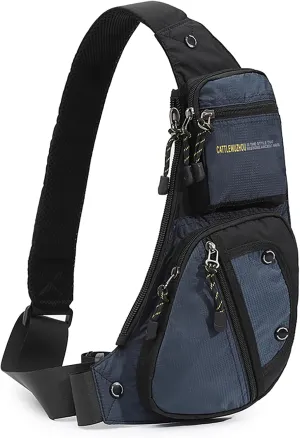 Mens Sling Bags Crossbody,Shoulder Bag for Men,Men Crossbody Bags for Hiking Traveling Outdoors Blue