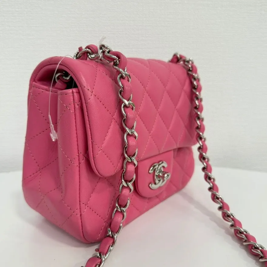 Mini Bags - Chanel Preloved FM0145 27 Series Final call Chanel Priority shipping Vintage Bag Calfskin Pink Flap