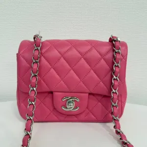 Mini Bags - Chanel Preloved FM0145 27 Series Final call Chanel Priority shipping Vintage Bag Calfskin Pink Flap