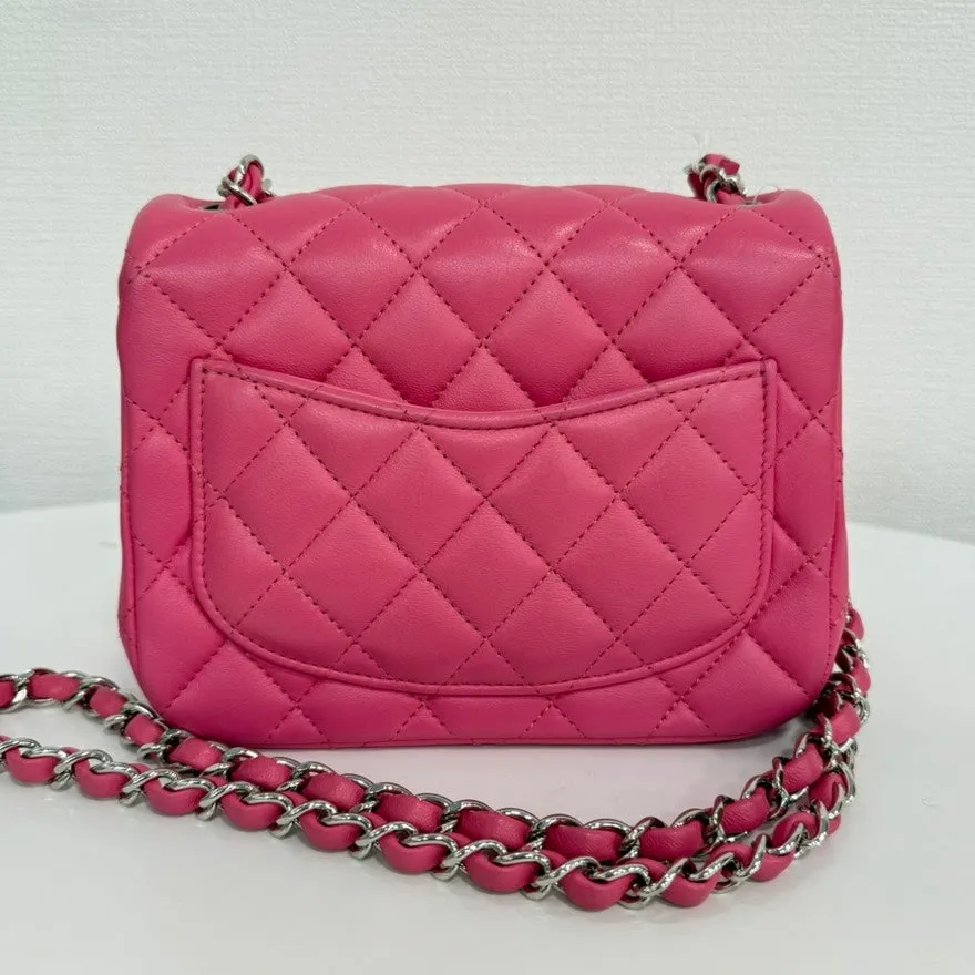 Mini Bags - Chanel Preloved FM0145 27 Series Final call Chanel Priority shipping Vintage Bag Calfskin Pink Flap
