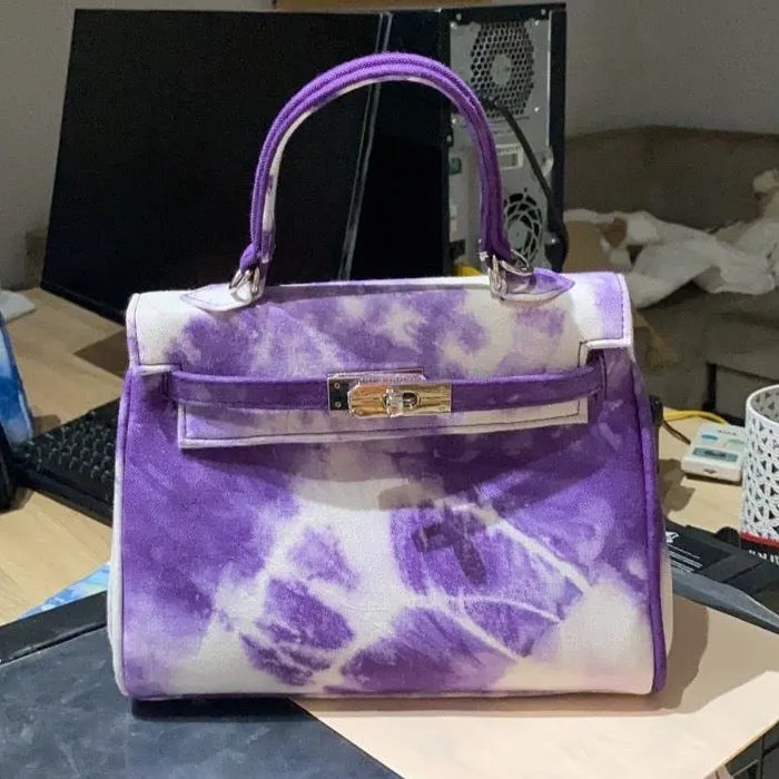 Mini Kelly Style Tie and Dye Handbag