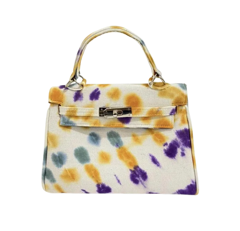 Mini Kelly Style Tie and Dye Handbag