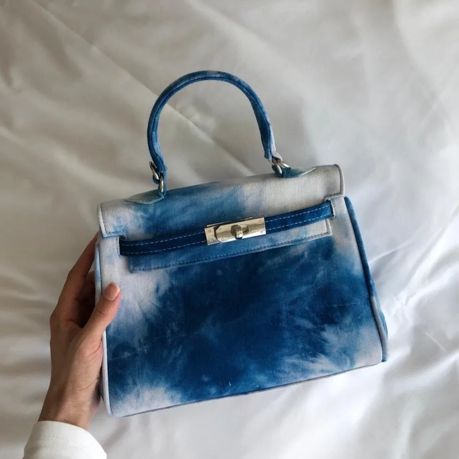 Mini Kelly Style Tie and Dye Handbag